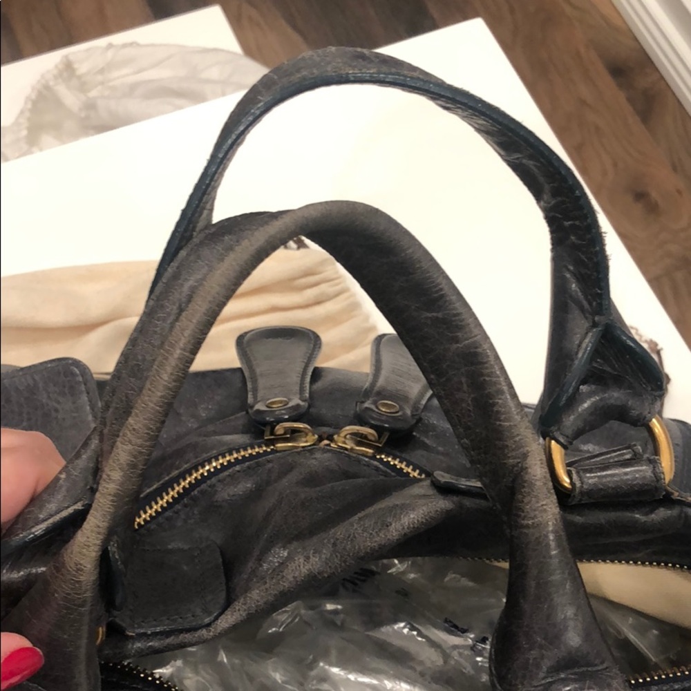 Chloe Vintage Leather Bay Bag -Blue - Picture 6 of 12